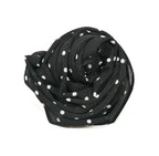Shanlin Vintage Polka Dot Chiffon Skinny Scarf – Lightweight Retro Long Ribbon for Neck, Hair, Hat