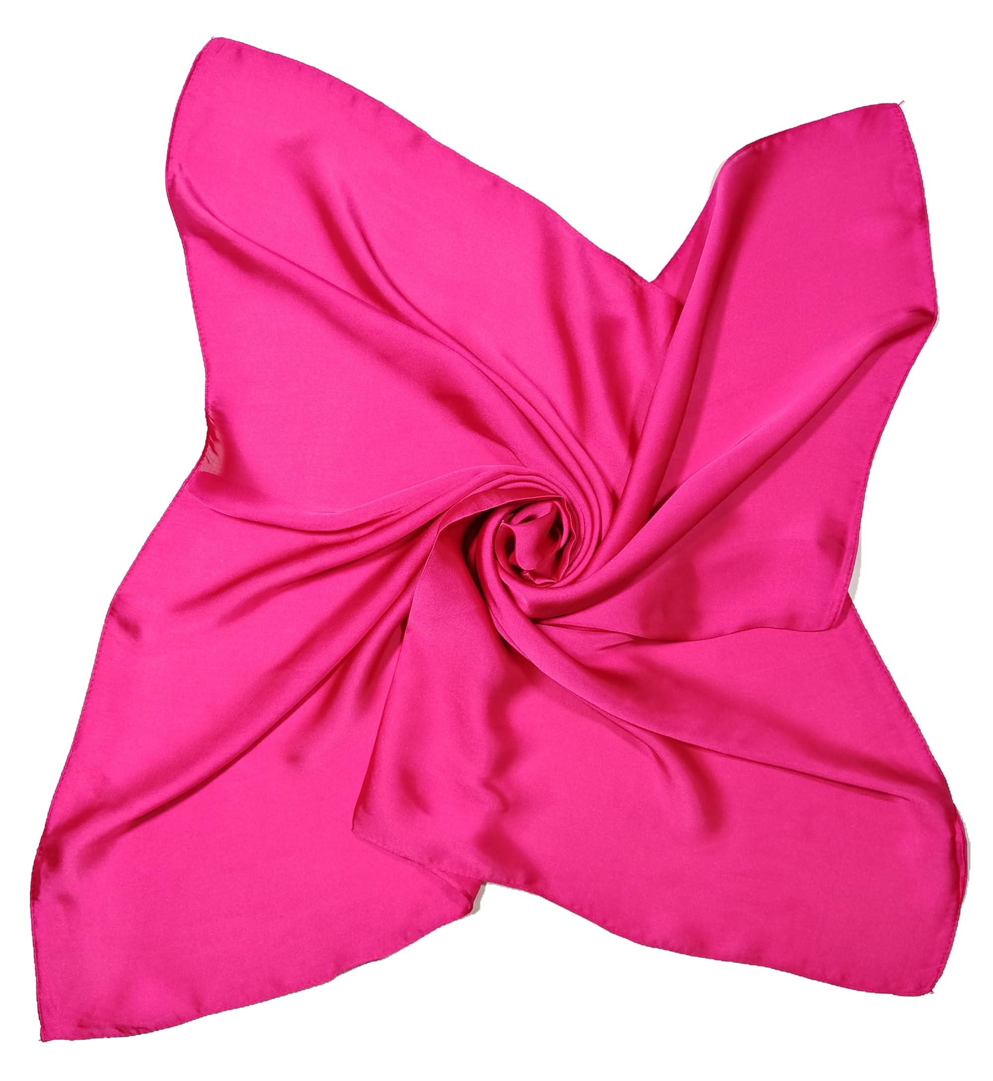 Shanlin Silk Feel Pattern Square Scarves 27" X 27"(Solid Color)