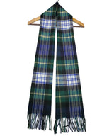 Shanlin 100% Australian Merino Wool Plaid Scarf for Men & Women – Soft, Warm, Lightweight Winter Wrap with Fringe