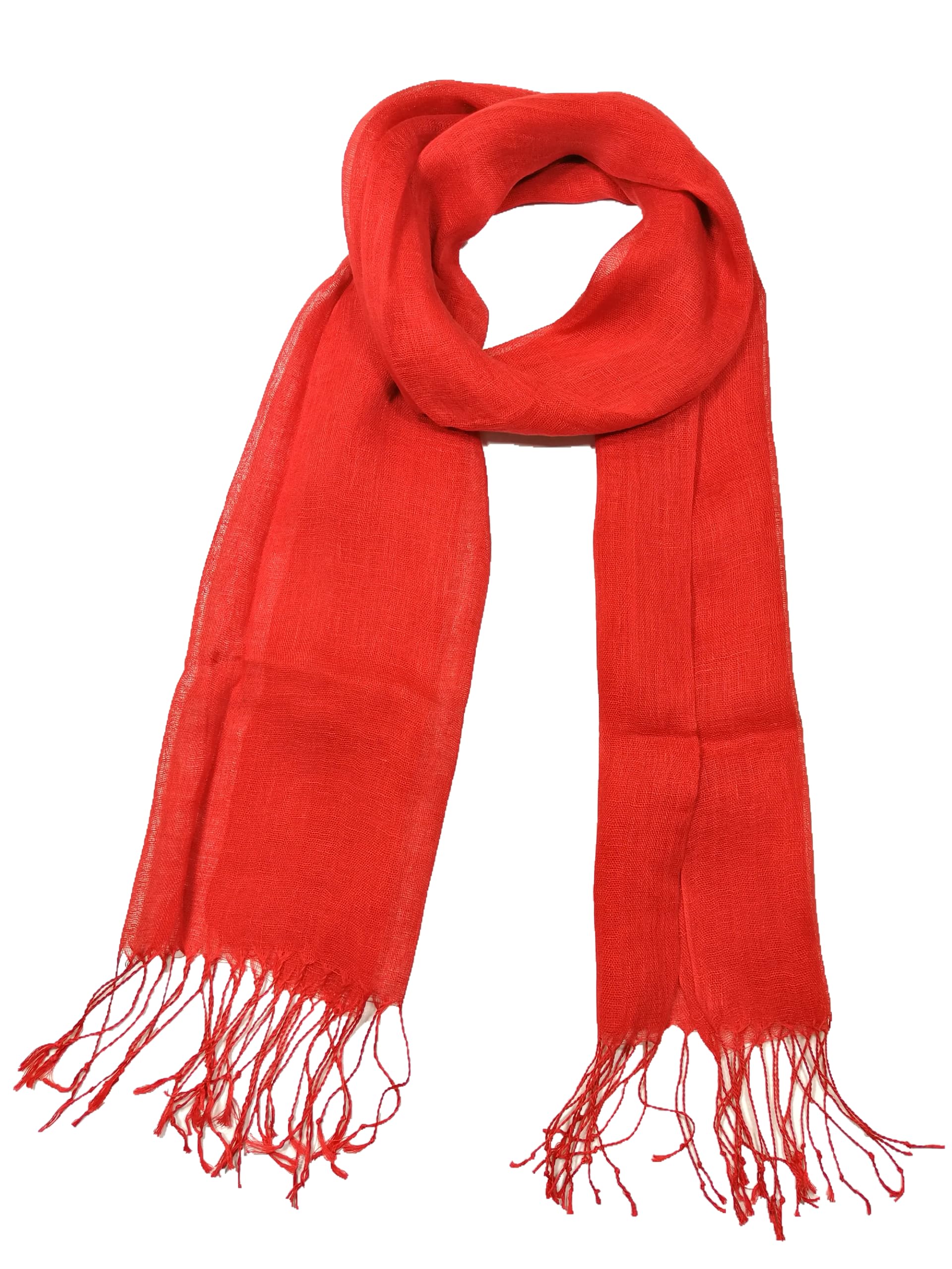 Shanlin Unisex 100% Linen Scarves for Men and Women (71"x22")