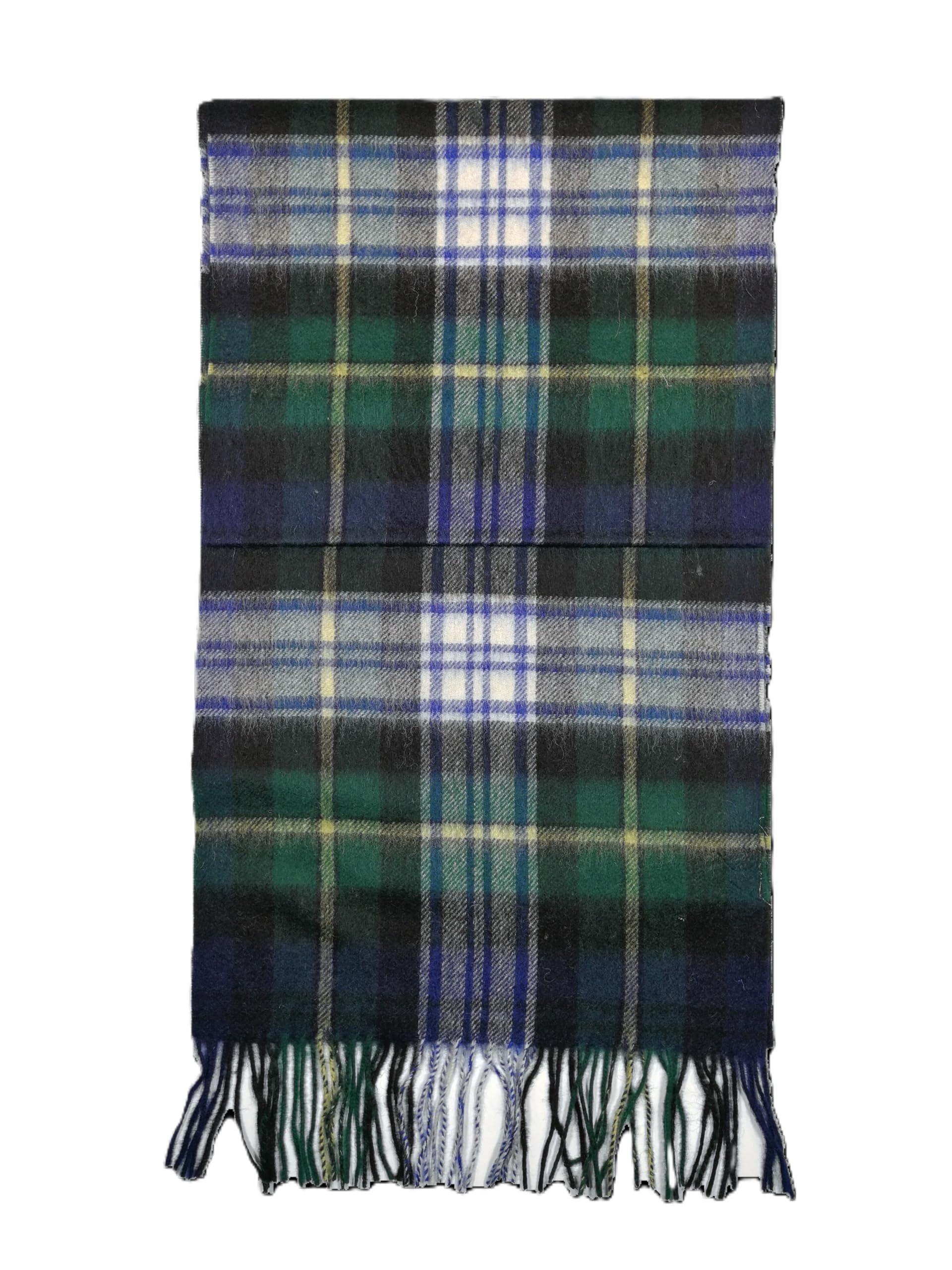 Shanlin 100% Australian Merino Wool Plaid Scarf for Men & Women – Soft, Warm, Lightweight Winter Wrap with Fringe