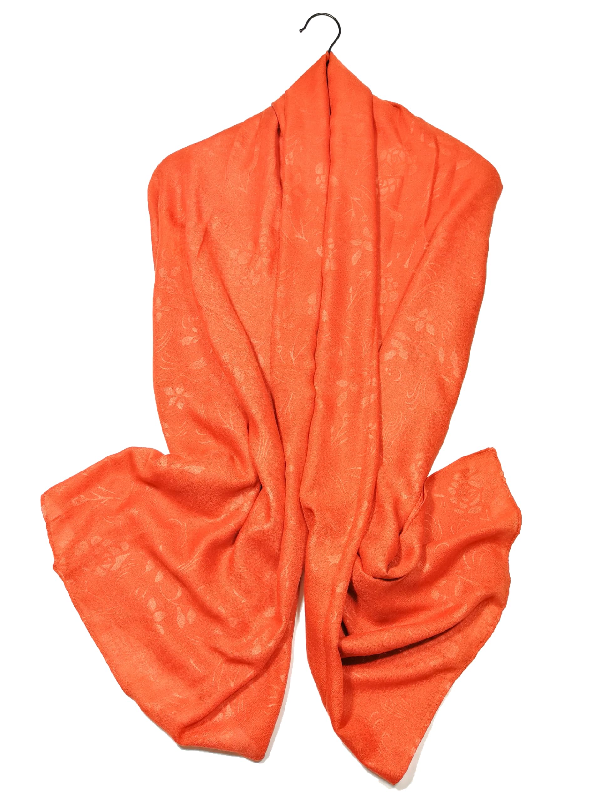 Shanlin Floral Pattern Solid Color Long Scarves for Women