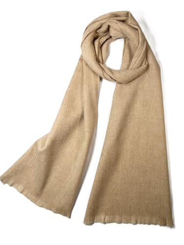 Shanlin Unisex 100% Cashmere Wool Solid Color Scarves for Men and Women