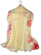 Shanlin Floral Silk Feel Shawl Evening Wrap in Gift Box