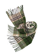 Shanlin 100% Australian Merino Wool Plaid Scarf for Men & Women – Soft, Warm, Lightweight Winter Wrap with Fringe