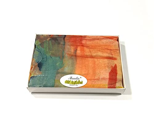 Shanlin Super Large Silk Feel Floral Scarves for Women in Gift Box