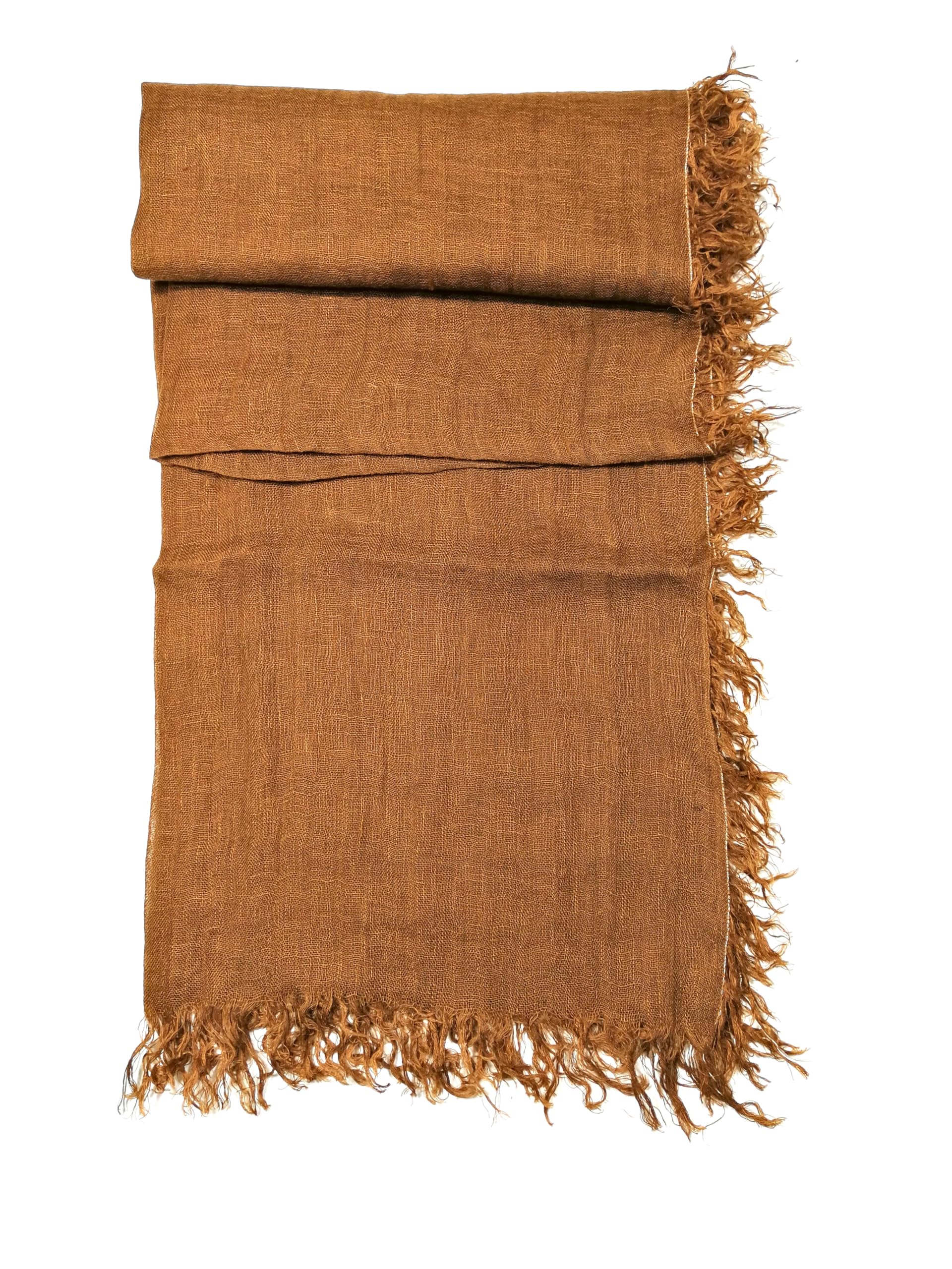 Shanlin Unisex 100% Linen Scarves for Men and Women (Plaid & Stripes)