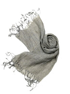 Shanlin Unisex Natural Color 100% Linen Scarves for Men and Women