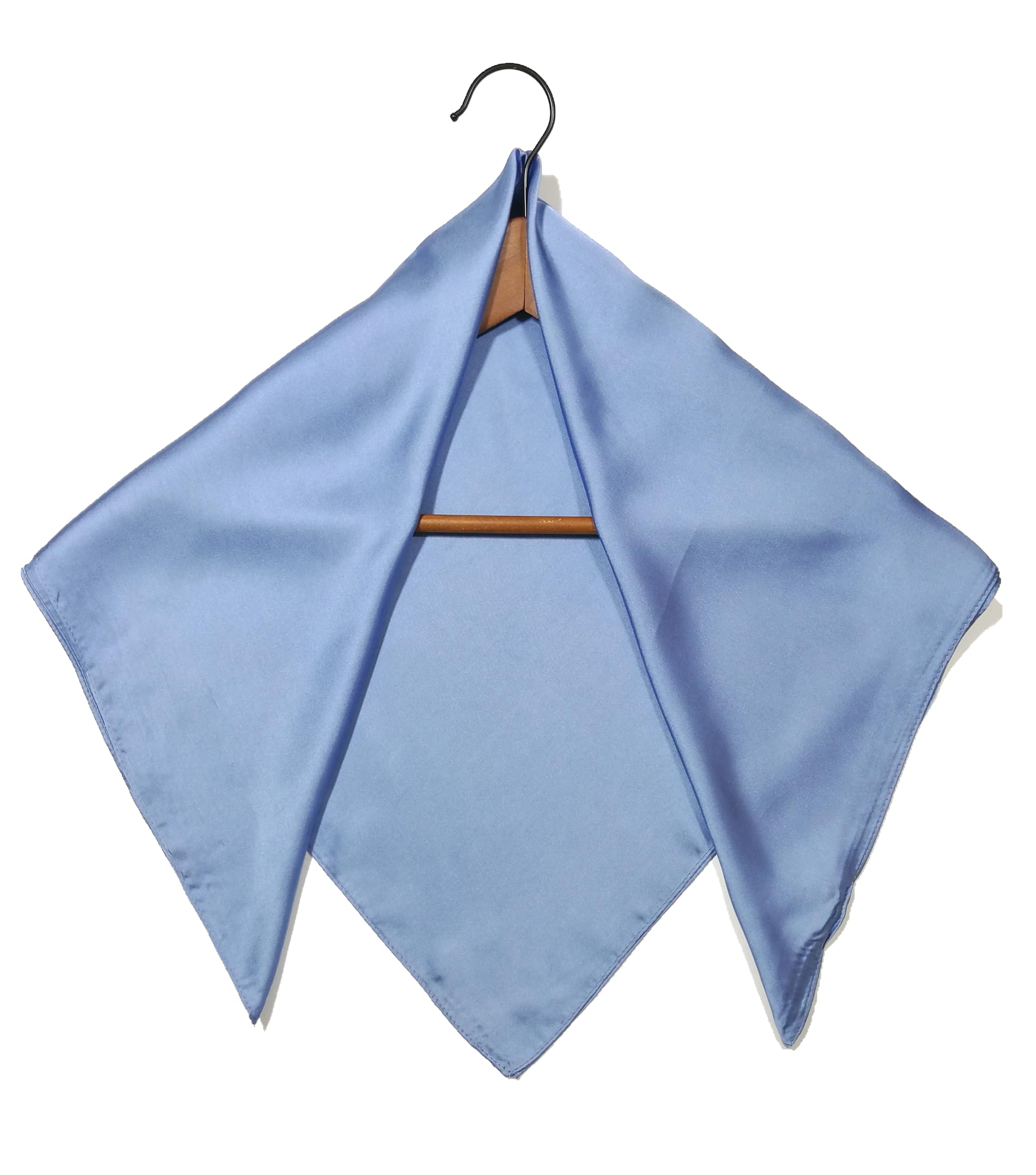 Shanlin Silk Feel Pattern Square Scarves 27" X 27"(Solid Color)