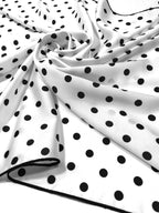 Shanlin Silk Feel Pattern Square Scarves 27" X 27" (Polka Dots)