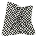 Shanlin Unisex Cotton Square Scarf Bandanas 22x22 inch (Checker)