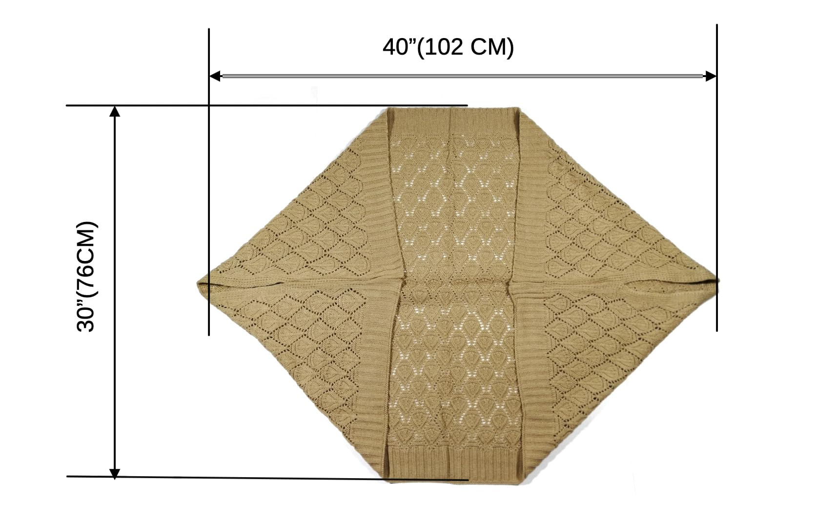 Shanlin Rhombus-Shaped Hollow Pattern Cocoon Cardigan Sweater Shawl