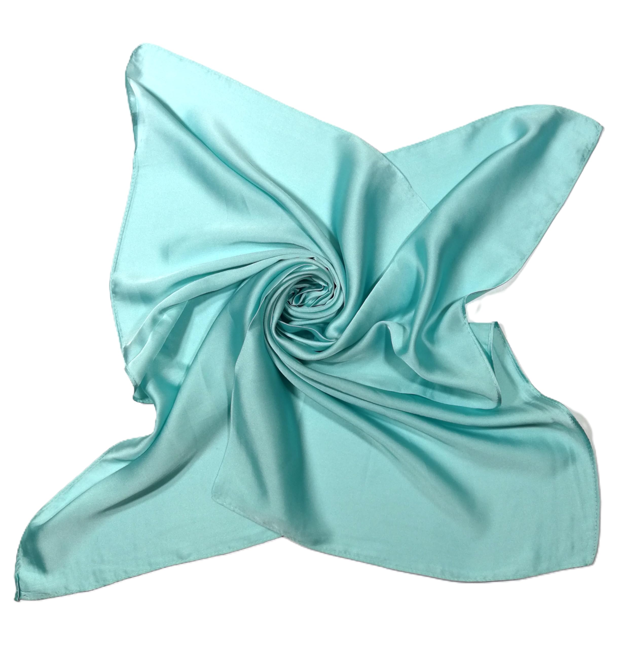 Shanlin Silk Feel Pattern Square Scarves 27" X 27"(Solid Color)