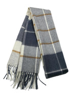 Shanlin 100% Australian Merino Wool Plaid Scarf for Men & Women – Soft, Warm, Lightweight Winter Wrap with Fringe