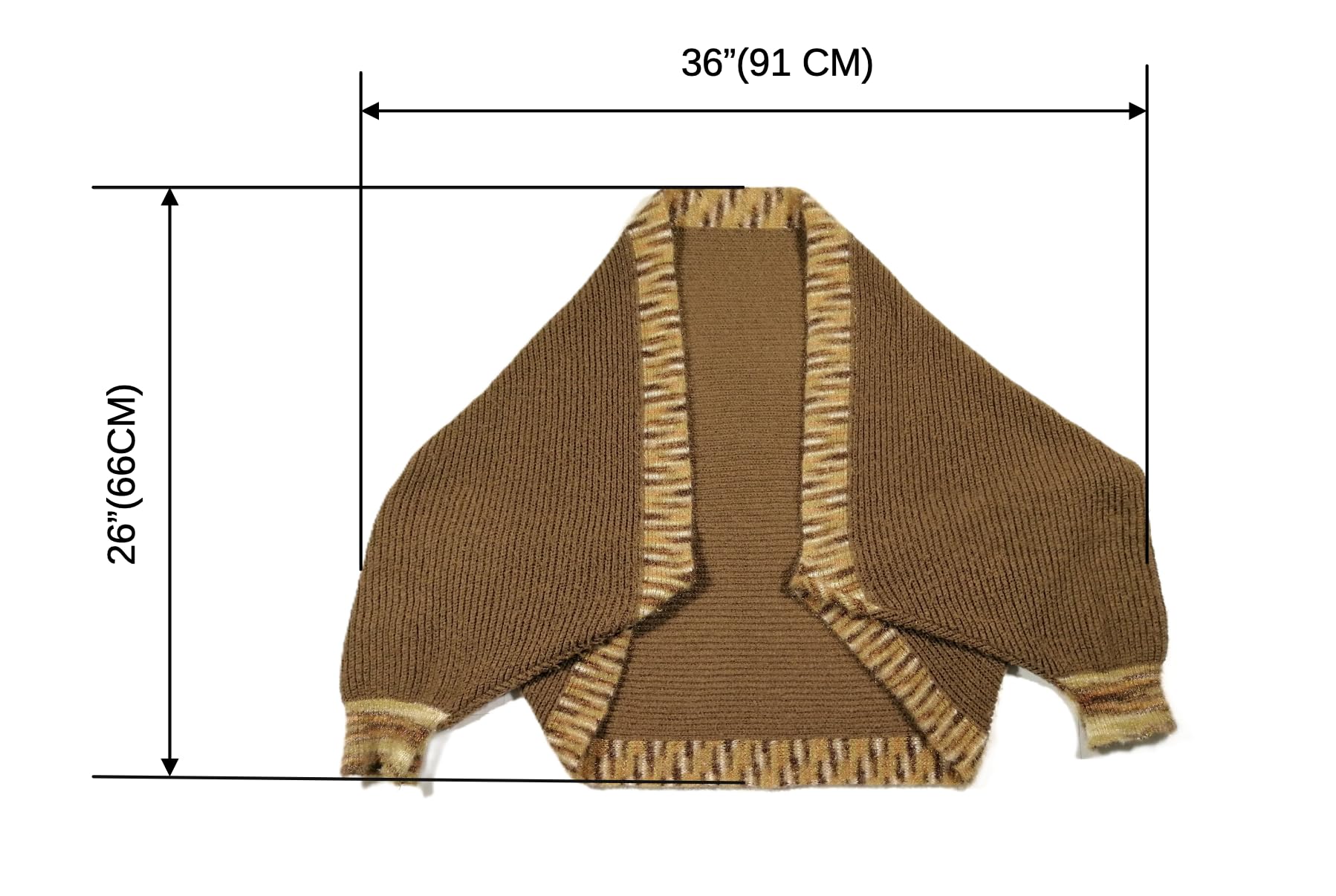 Shanlin Versatile Rainbow Hem Knit Cocoon Cardigan Sweater Shawl