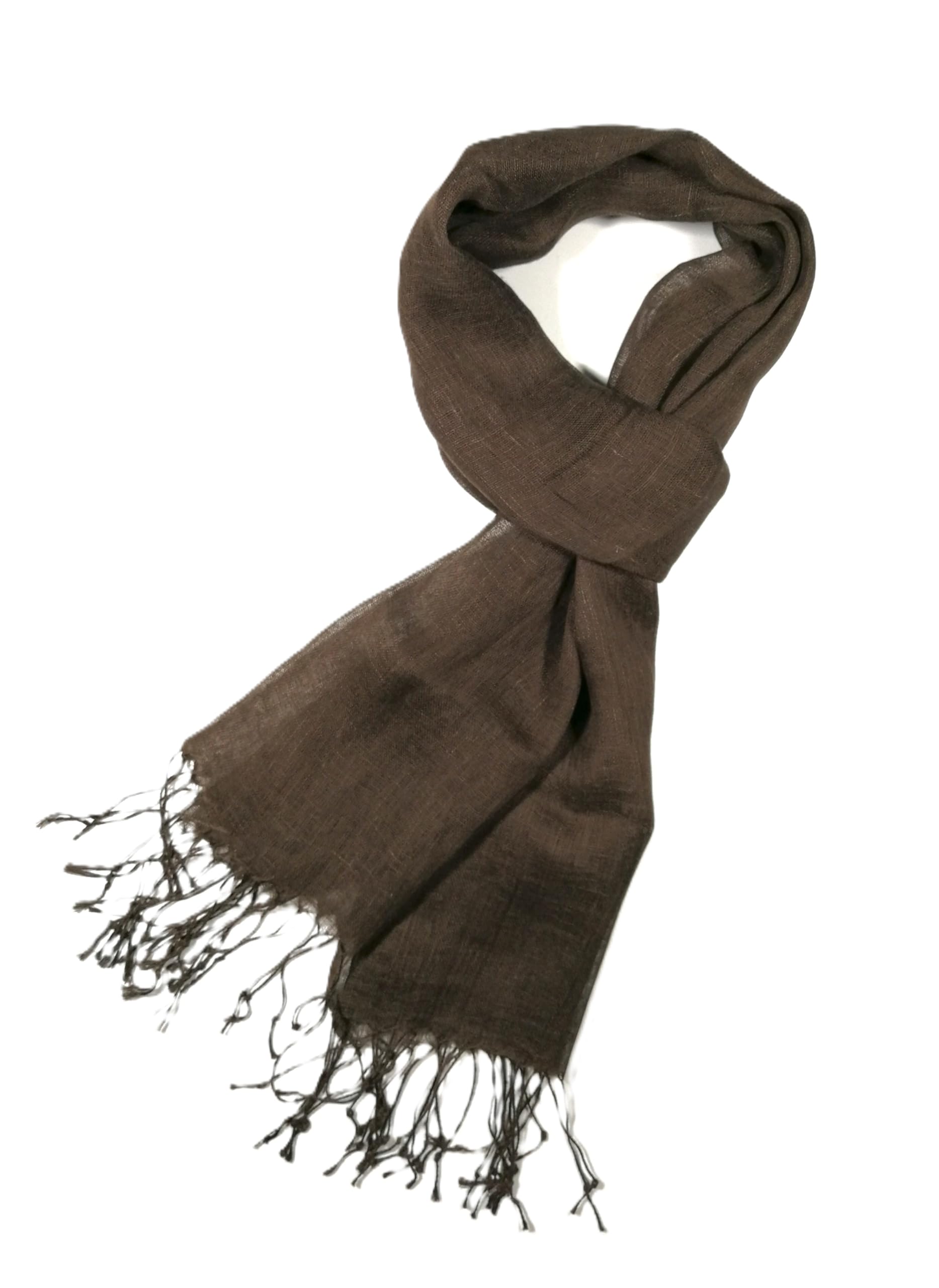 Shanlin Unisex 100% Linen Scarves for Men and Women (71"x22") Solid Color