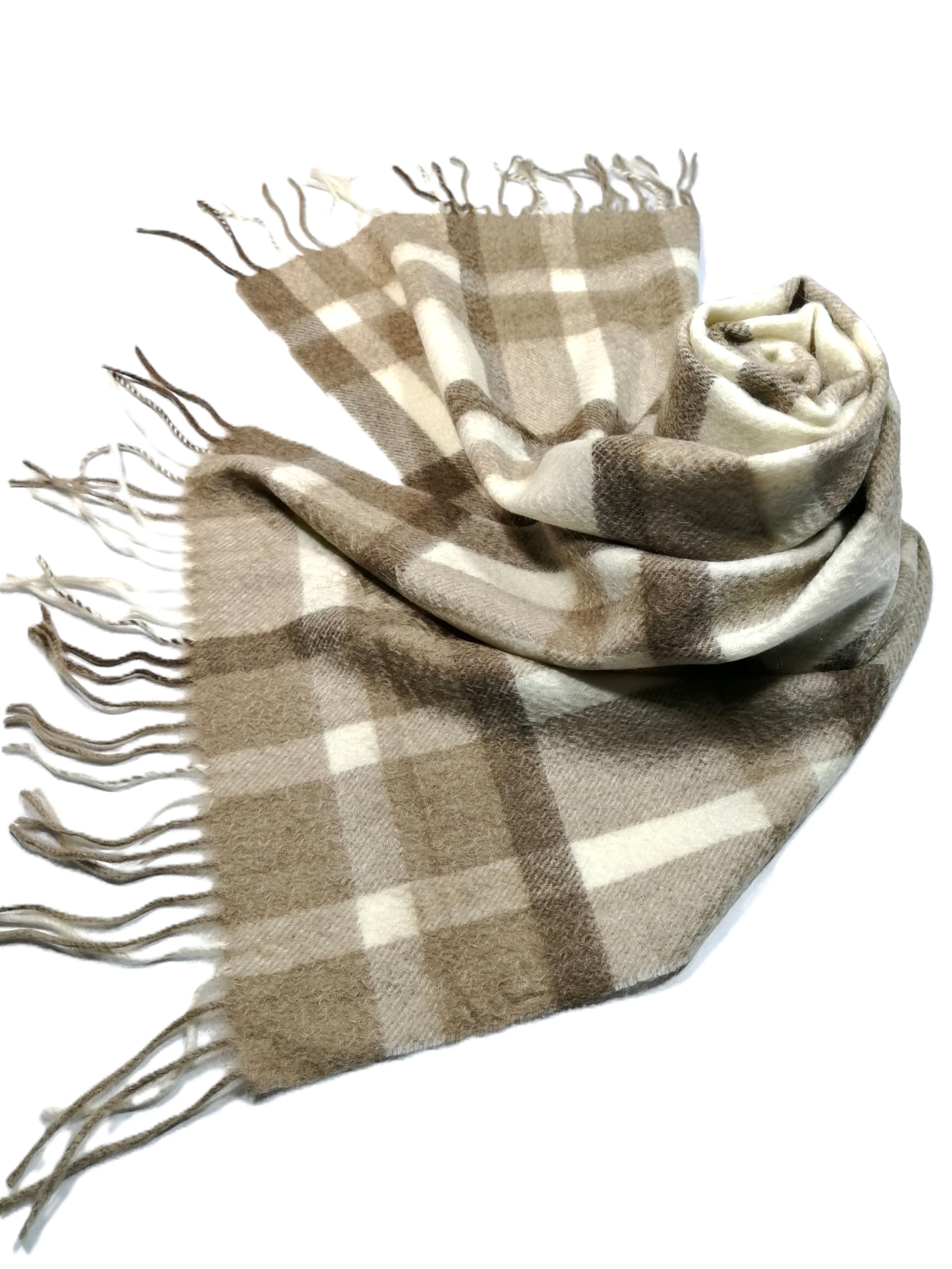 Shanlin 100% Cashmere Ultra Soft Solid & Plaid Scarf for Men & Women with Gift Box
