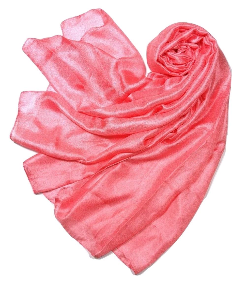 Shanlin Solid Color Silk Feel Long Scarves