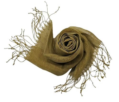 Shanlin Unisex 100% Linen Scarves for Men and Women (71"x22")