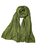 Shanlin Floral Pattern Solid Color Long Scarves for Women