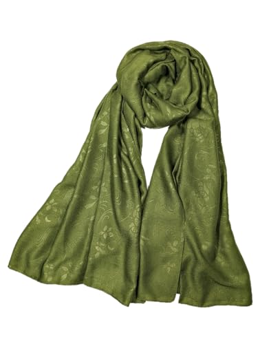Shanlin Floral Pattern Solid Color Long Scarves for Women