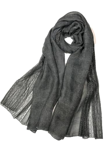 Shanlin Super Large Cotton Blend Lace Scarves for Women (76"x42")