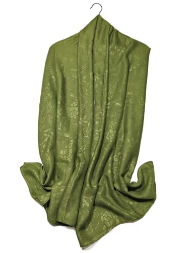 Shanlin Floral Pattern Solid Color Long Scarves for Women