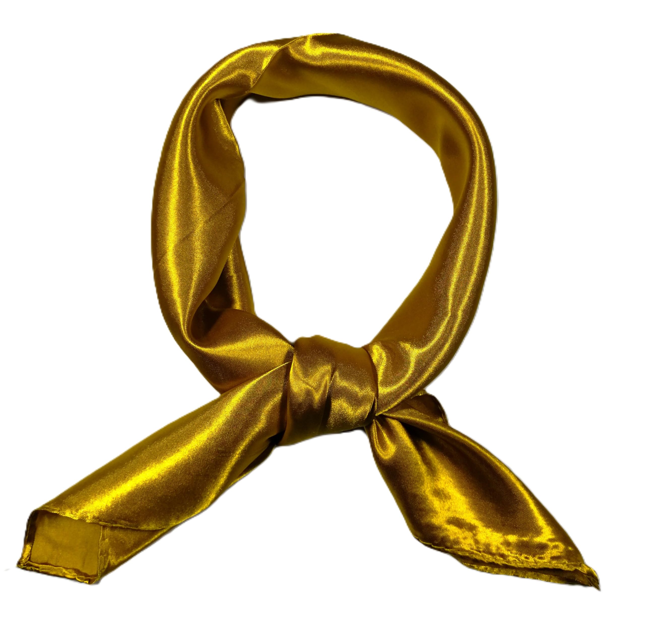 Shanlin Solid Color Silk Feel Satin Square Scarf Bandanas (23.5"X23.5")