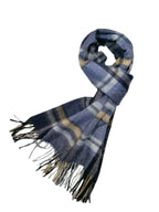 Shanlin 100% Australian Merino Wool Plaid Scarf for Men & Women – Soft, Warm, Lightweight Winter Wrap with Fringe