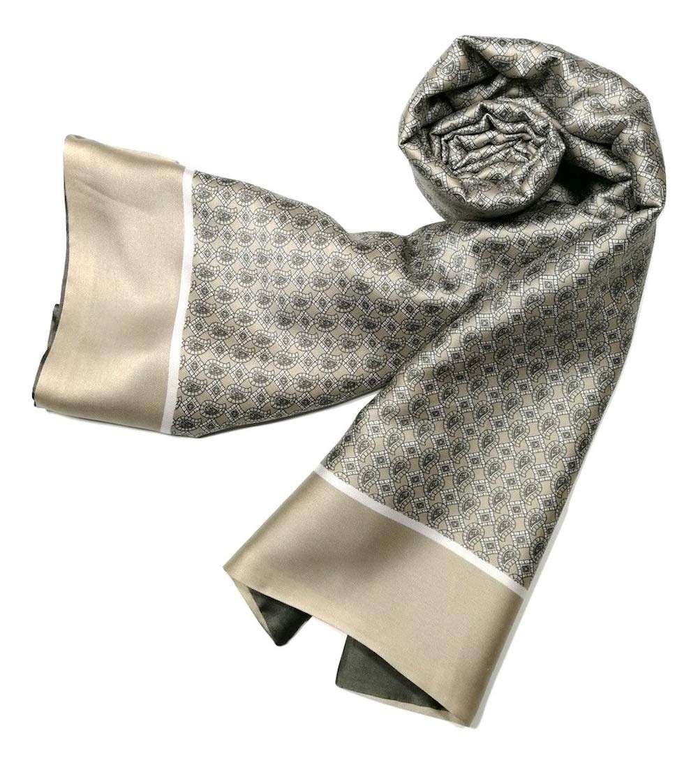 Shanlin Silk Feel Double-Layered Scarves for Men in Gift Box
