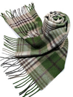 Shanlin 100% Australian Merino Wool Plaid Scarf for Men & Women – Soft, Warm, Lightweight Winter Wrap with Fringe