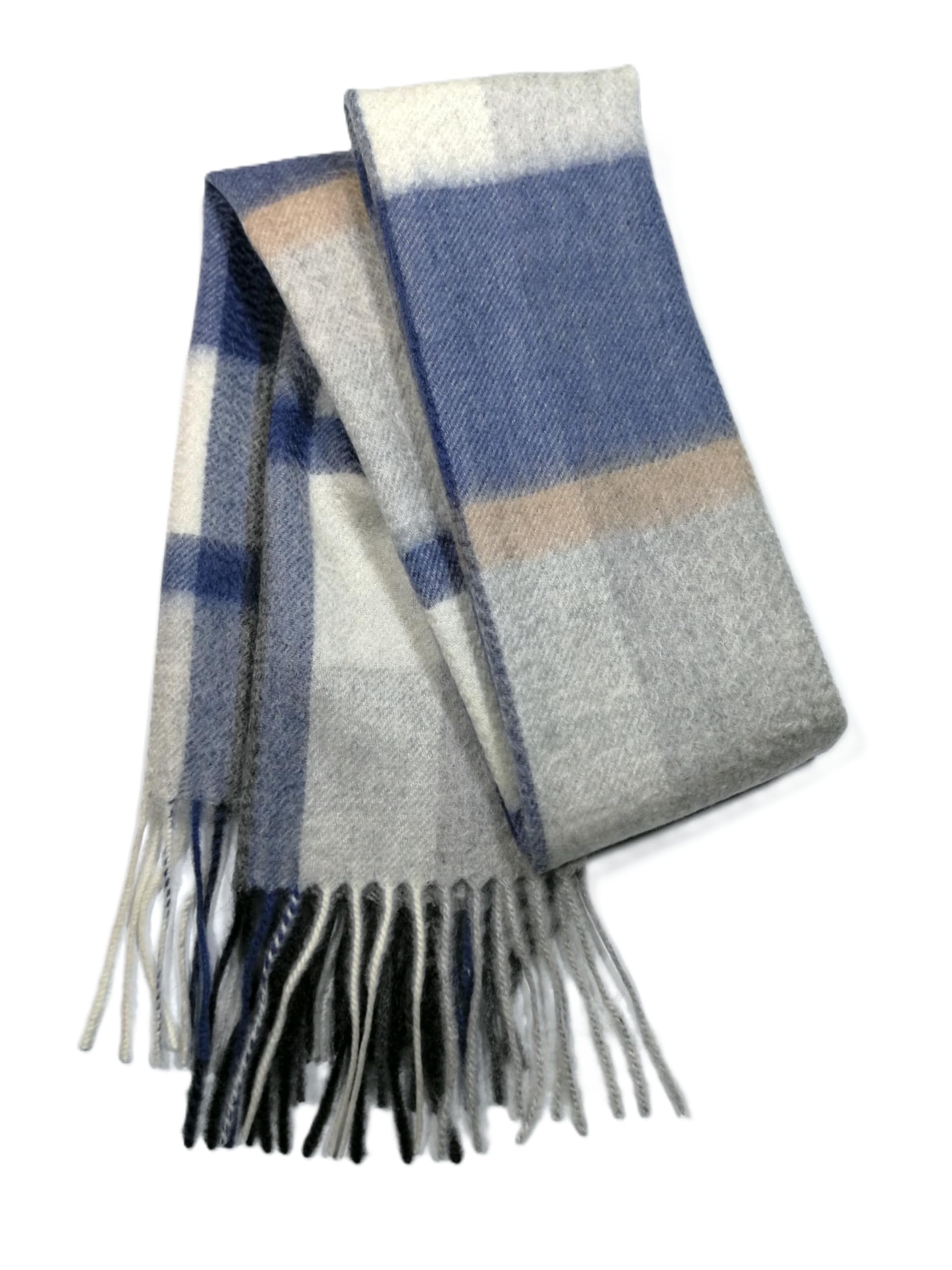 Shanlin 100% Cashmere Ultra Soft Solid & Plaid Scarf for Men & Women with Gift Box