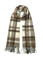 Shanlin 100% Cashmere Ultra Soft Solid & Plaid Scarf for Men & Women with Gift Box