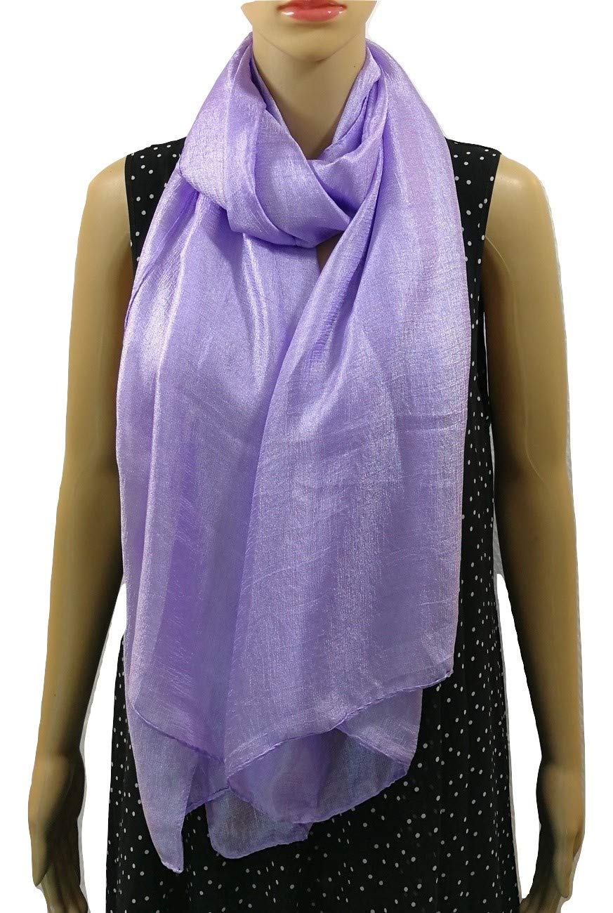 Shanlin Solid Color Silk Feel Long Scarves