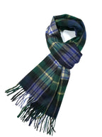 Shanlin 100% Australian Merino Wool Plaid Scarf for Men & Women – Soft, Warm, Lightweight Winter Wrap with Fringe