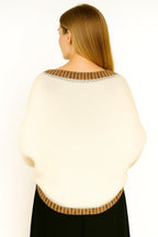 Shanlin Versatile Rainbow Hem Knit Cocoon Cardigan Sweater Shawl