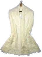 Shanlin Cotton Blend Solid Color Scarves with Elegant Lace Edge for Women