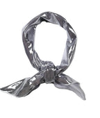 Shanlin Metallic Headscarf Futuristic Galaxy-Inspired Wrap Y2K Bandana Hip Hop Square Scarf for Women & Men