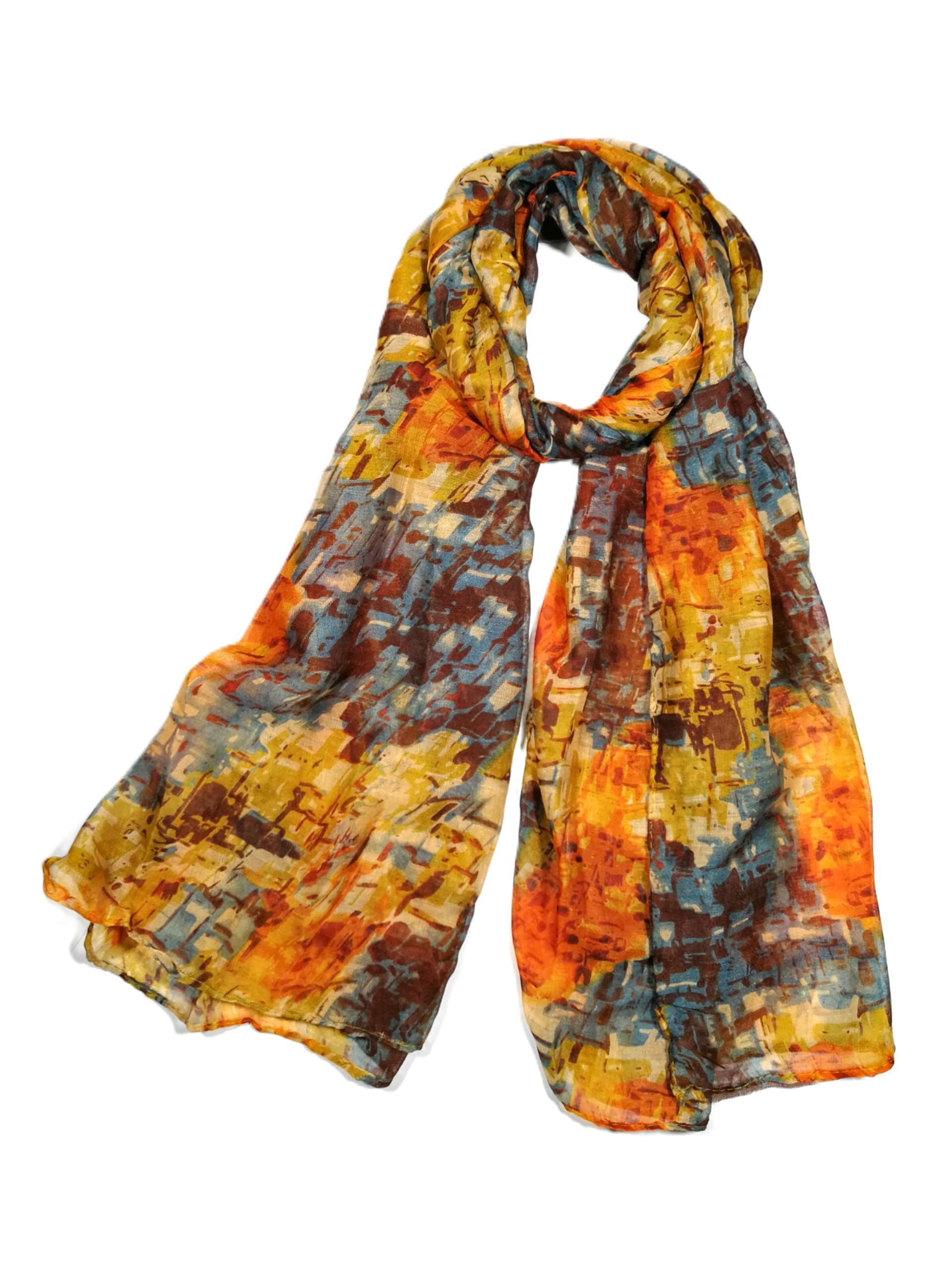 Shanlin Unisex Lightweight Floral & Pattern Scarves for Women – 185 x 90 cm
