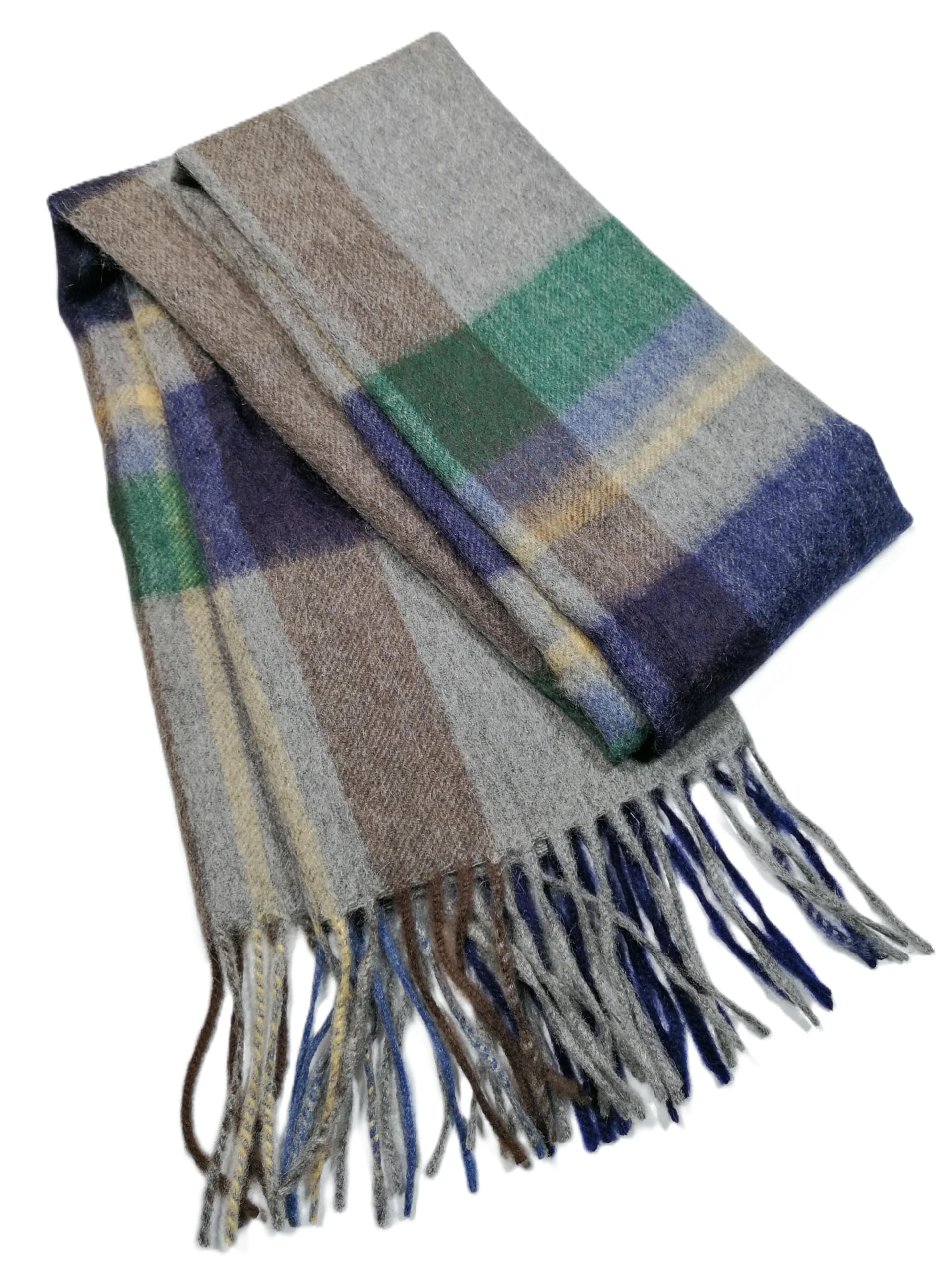 Shanlin 100% Cashmere Ultra Soft Solid & Plaid Scarf for Men & Women with Gift Box