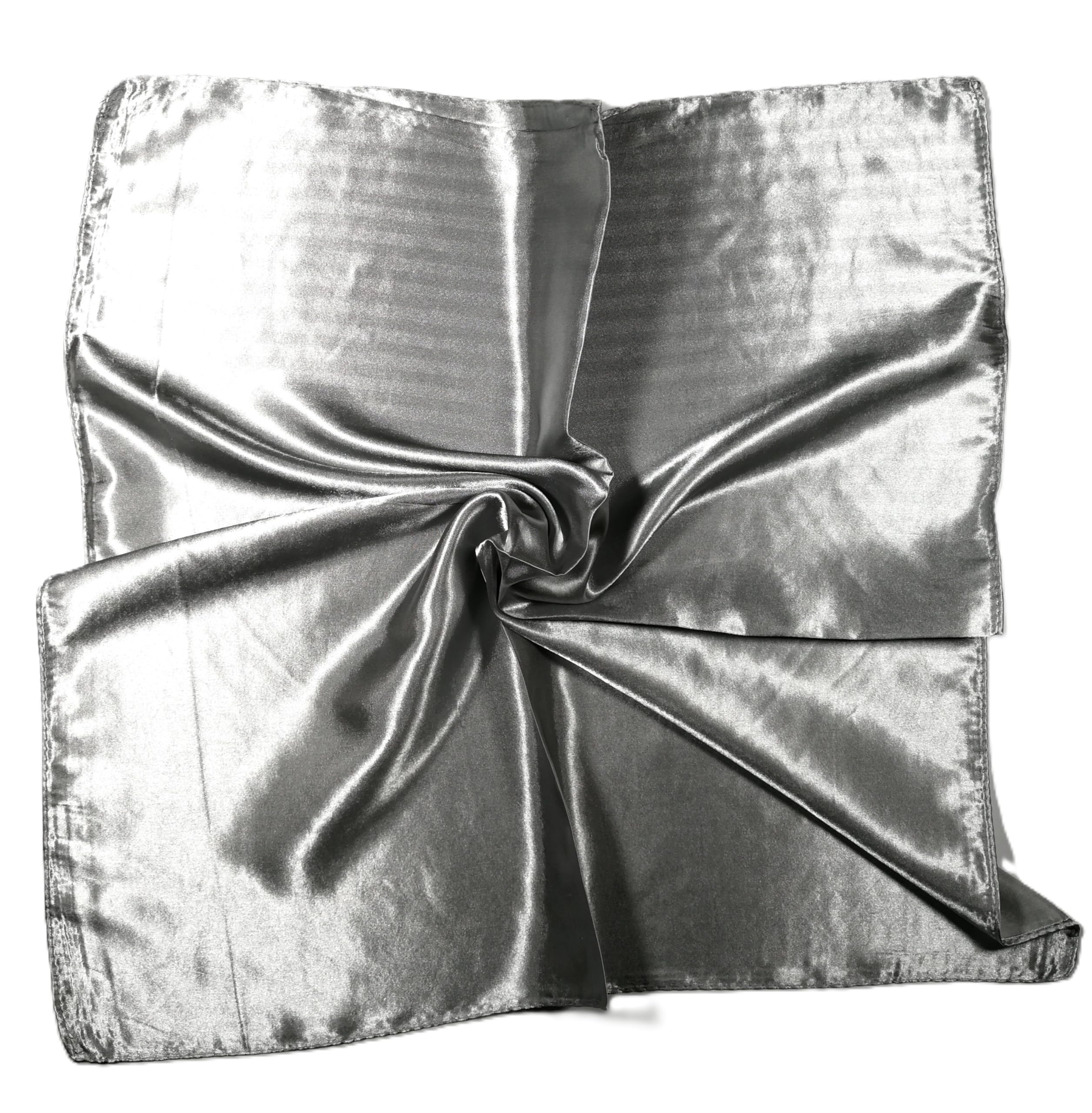 Shanlin Solid Color Silk Feel Satin Square Scarf Bandanas (23.5"X23.5")