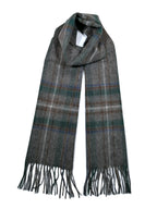 Shanlin 100% Australian Merino Wool Plaid Scarf for Men & Women – Soft, Warm, Lightweight Winter Wrap with Fringe