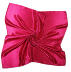 Shanlin Solid Color Silk Feel Satin Square Scarf Bandanas (23.5"X23.5")