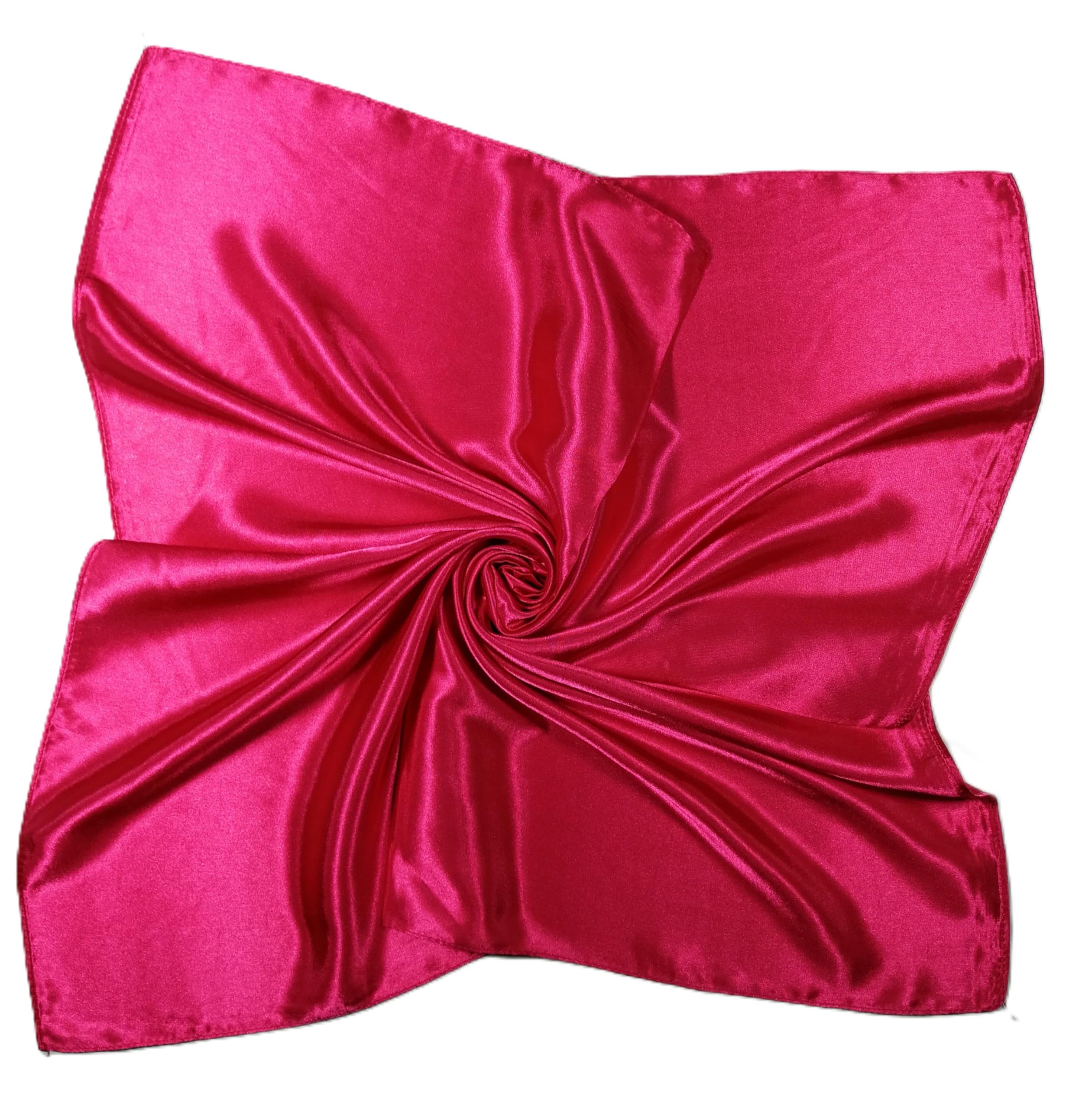 Shanlin Solid Color Silk Feel Satin Square Scarf Bandanas (23.5"X23.5")