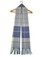 Shanlin 100% Australian Merino Wool Plaid Scarf for Men & Women – Soft, Warm, Lightweight Winter Wrap with Fringe