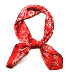 Shanlin Silk Feel Pattern Square Scarves 27" X 27" (Polka Dots)