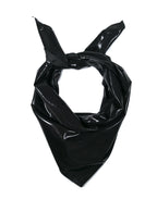 Shanlin Metallic Headscarf Futuristic Galaxy-Inspired Wrap Y2K Bandana Hip Hop Square Scarf for Women & Men