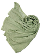 Shanlin Cotton Blend Solid Color Scarves with Elegant Lace Edge for Women