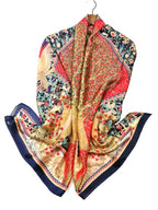 Shanlin Silk Feel Long Floral Satin Scarves for Women in Gift Box