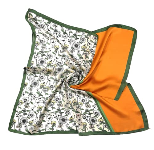 Shanlin Silk Feel Pattern Square Scarves 27" X 27"